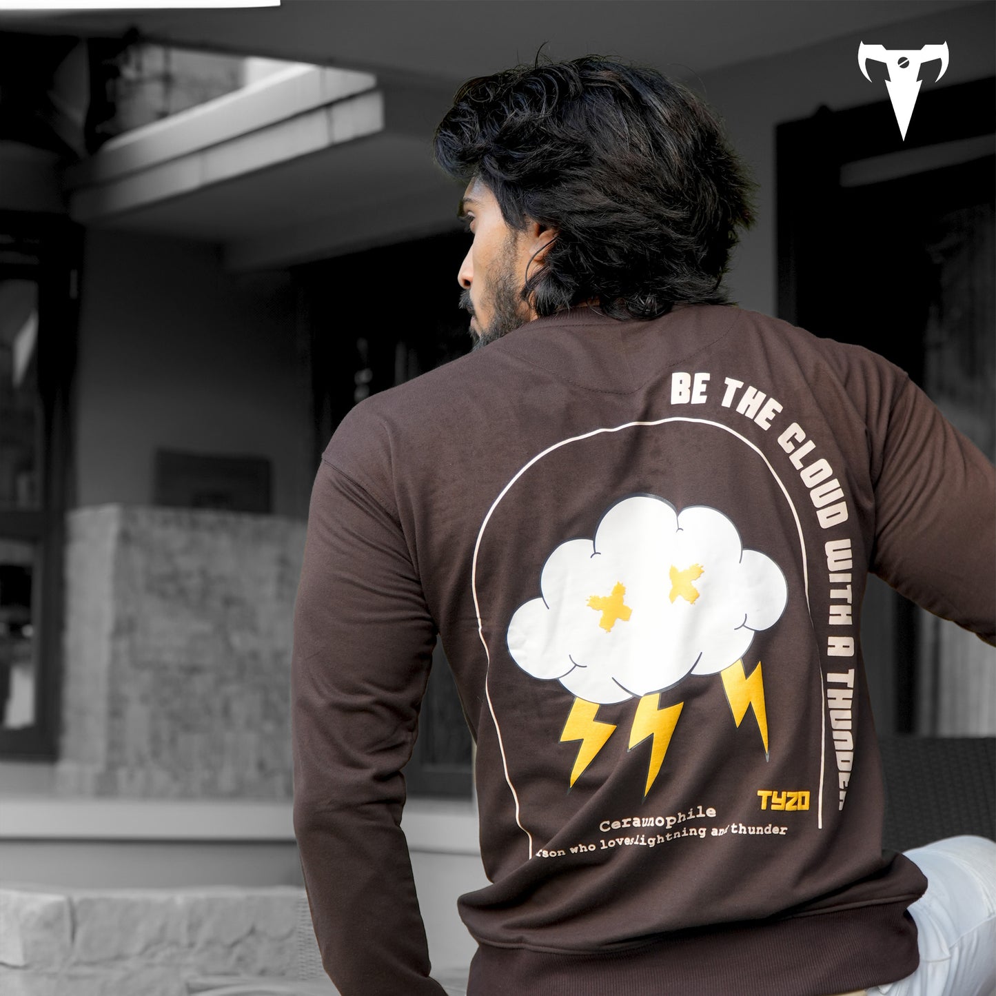 BROWN LONG SLEEVES TSHIRT
