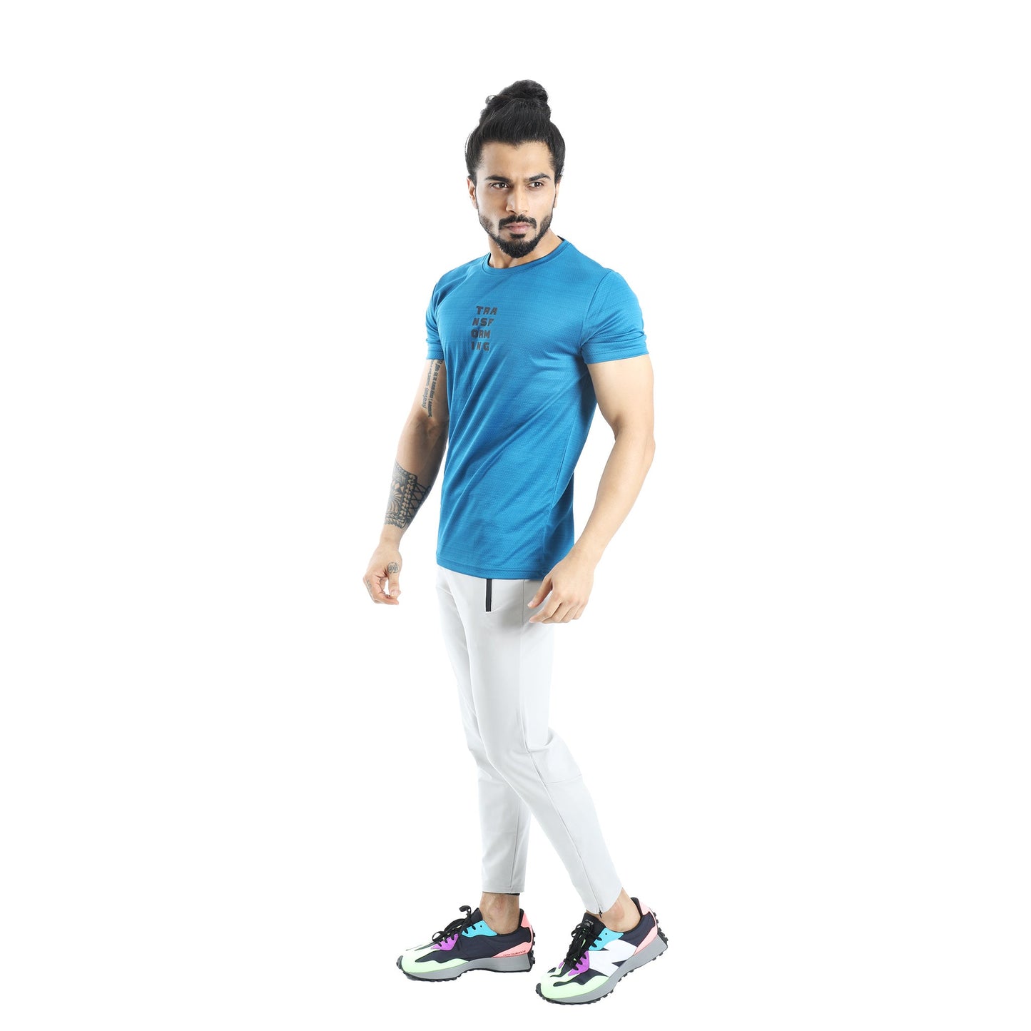 Men Wearing Tyzo Tshirt and Track Pant