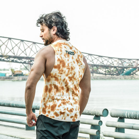 Dusty Brown Tie Dye Tank Top