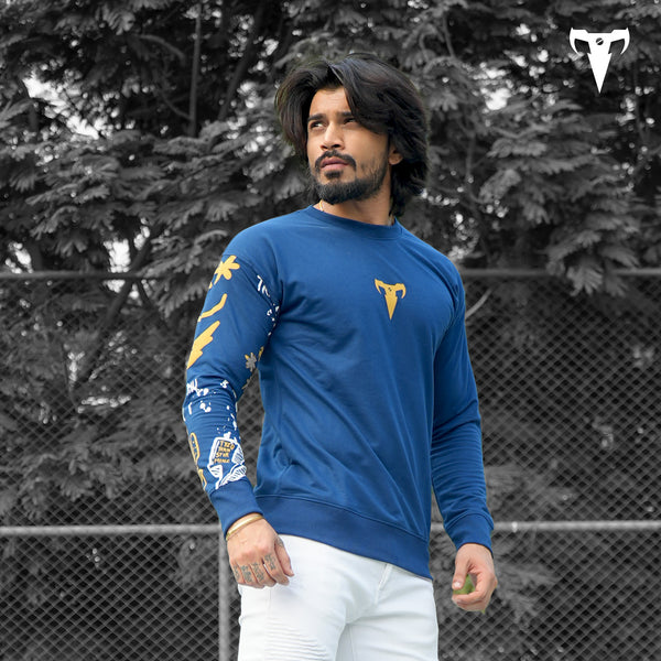 DENIM BLUE LONG SLEEVES TSHIRT