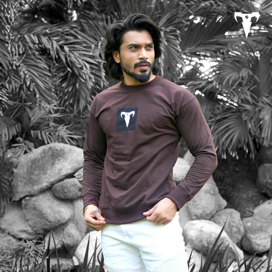 BROWN LONG SLEEVES TSHIRT