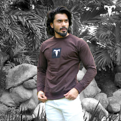 BROWN LONG SLEEVES TSHIRT