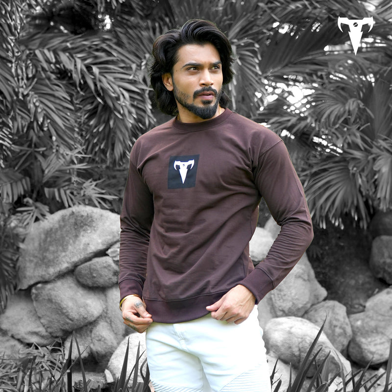 BROWN LONG SLEEVES TSHIRT