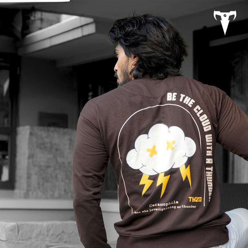 BROWN LONG SLEEVES TSHIRT