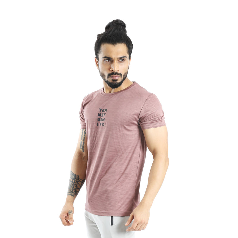 Tyzo pink slim fit tshirt for men