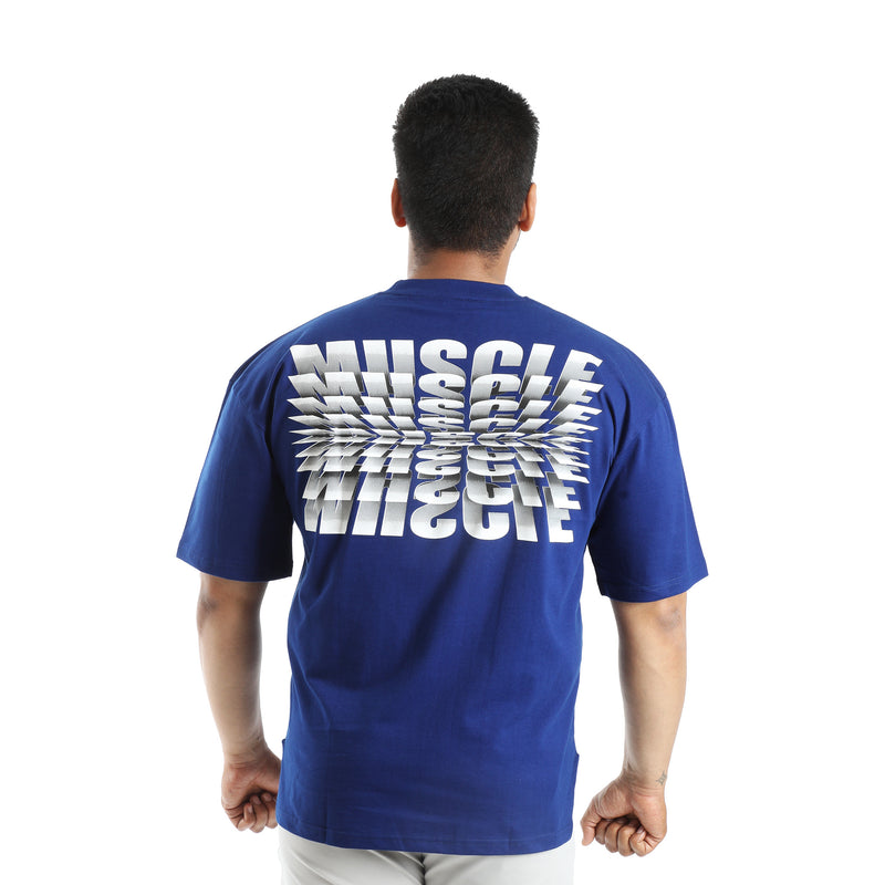 Fashionable, oversized Blue t-shirt for men