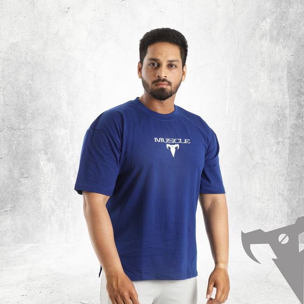 Oversized blue t-shirt for men