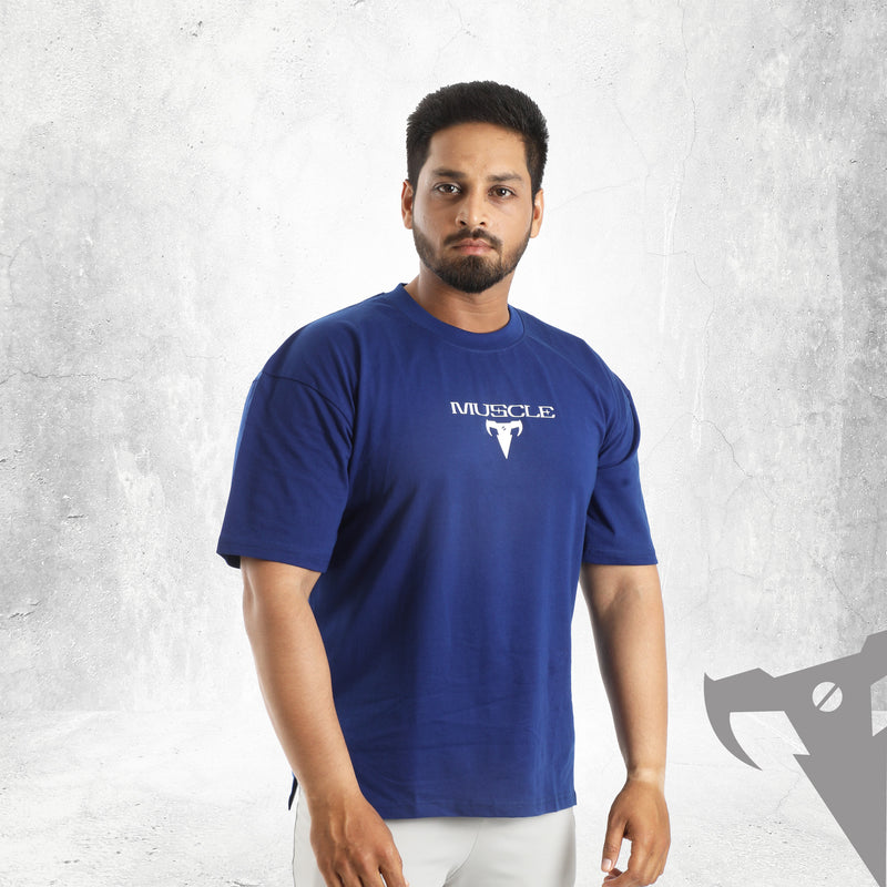Oversized blue t-shirt for men