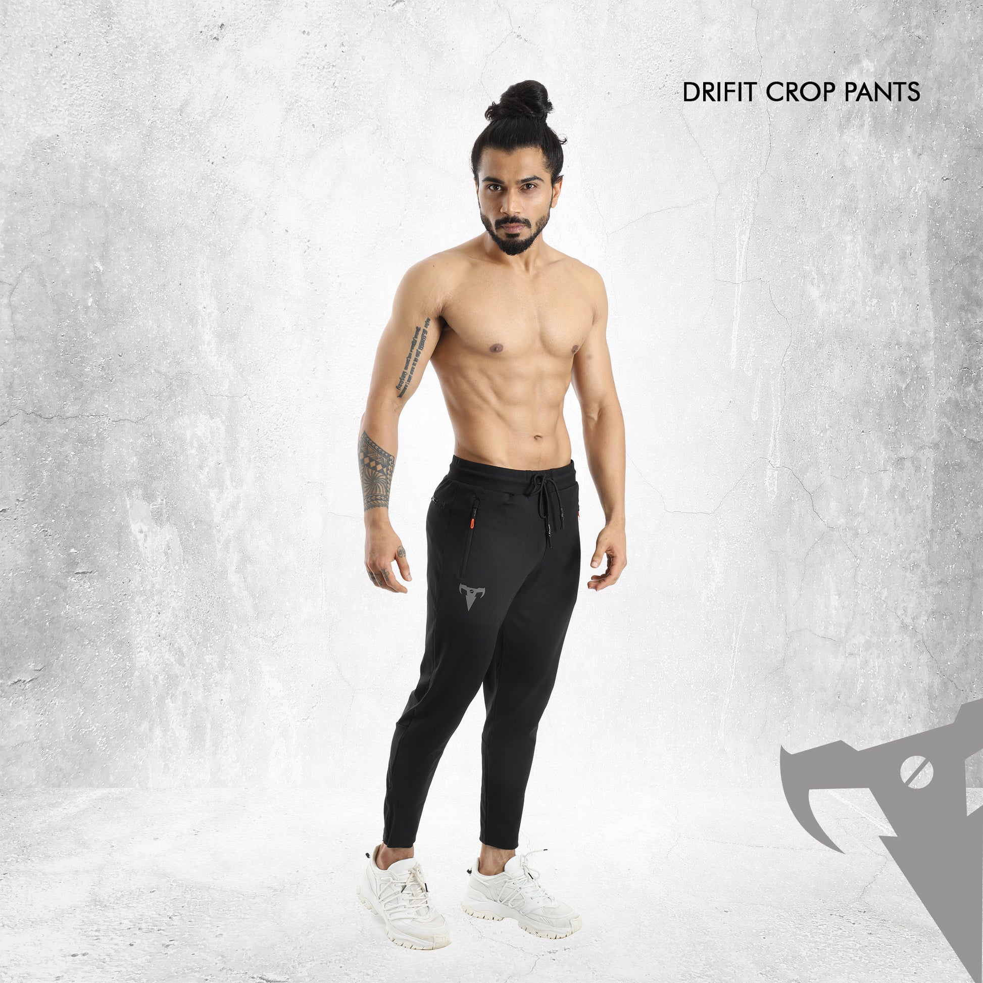 Black Crop Pant For Men