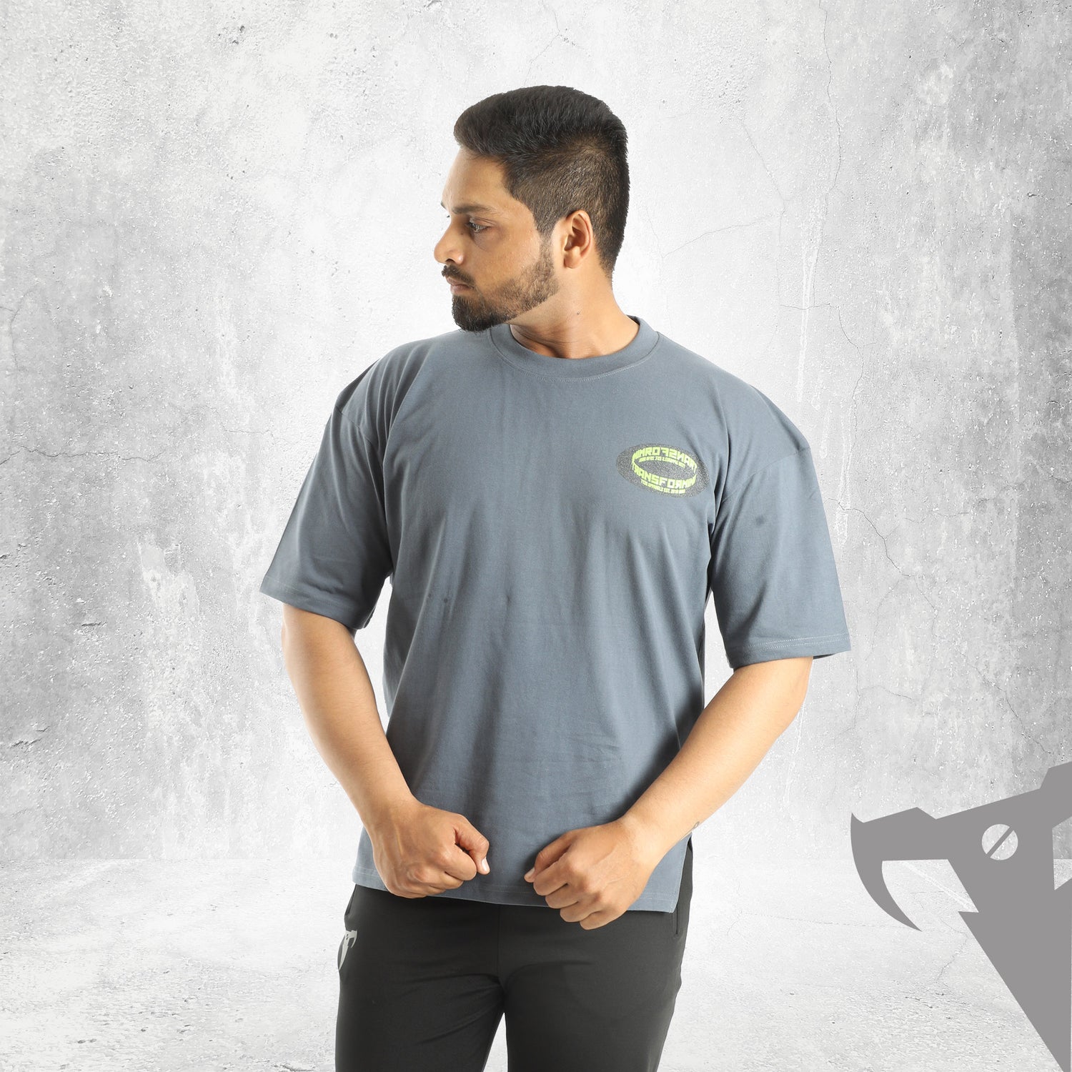 Oversized Grey Men Tshirt