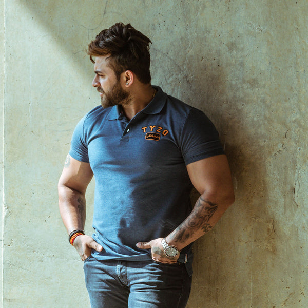 Blue Denim Polo Tshirt