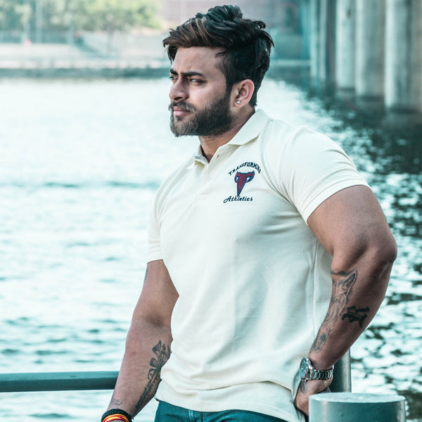 Cream Milkyway Polo Tshirt